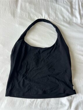 Vuori Black Halter Crop Top